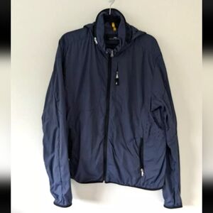 Ralph Lauren RLX Navy Blue Zip-Up Vented Windbreaker Lightweight Jacket Mens XL